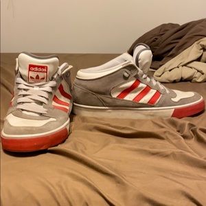 Adidas mid top shoes red size 12